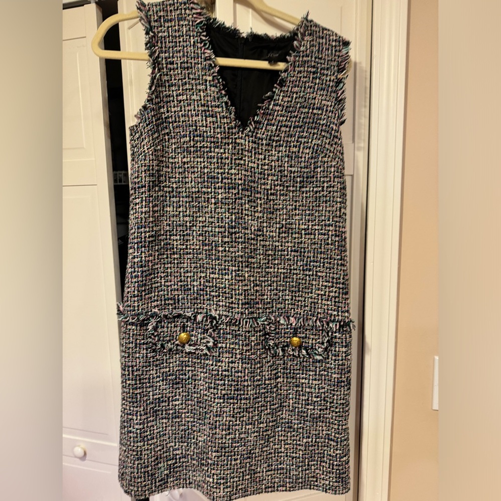 J.crew tweed jumper dress size 2